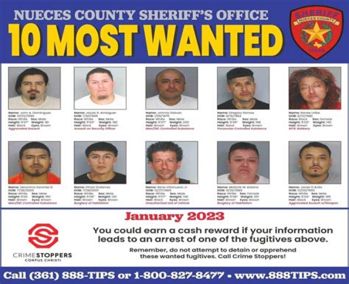 Corpus Christi's Most Wanted Fugitives Of 2023