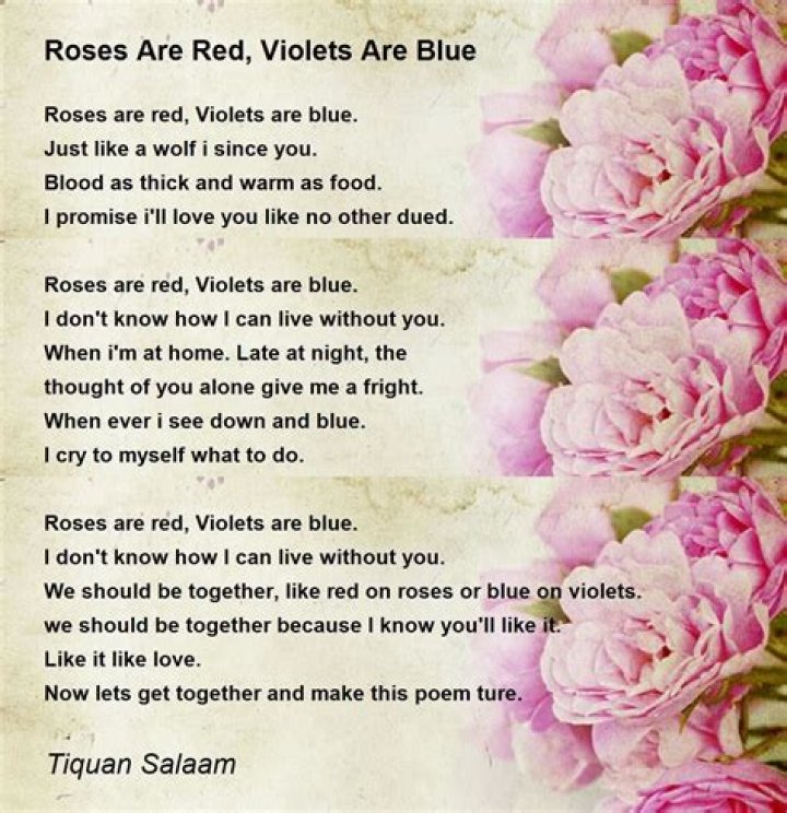 Creative Birthday Poems: "Roses Are Red, Violets Are Blue"