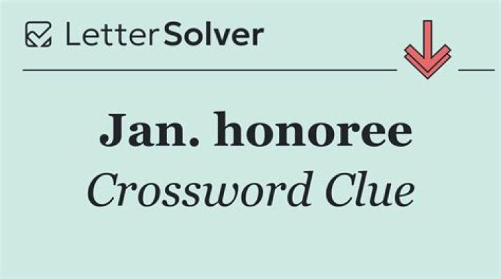 January Honoree Crossword: Solve The Puzzle