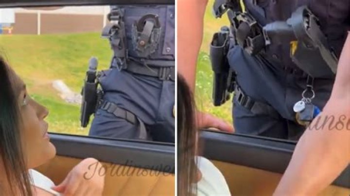 Outrageous: Police Officer Caught Kissing Woman!