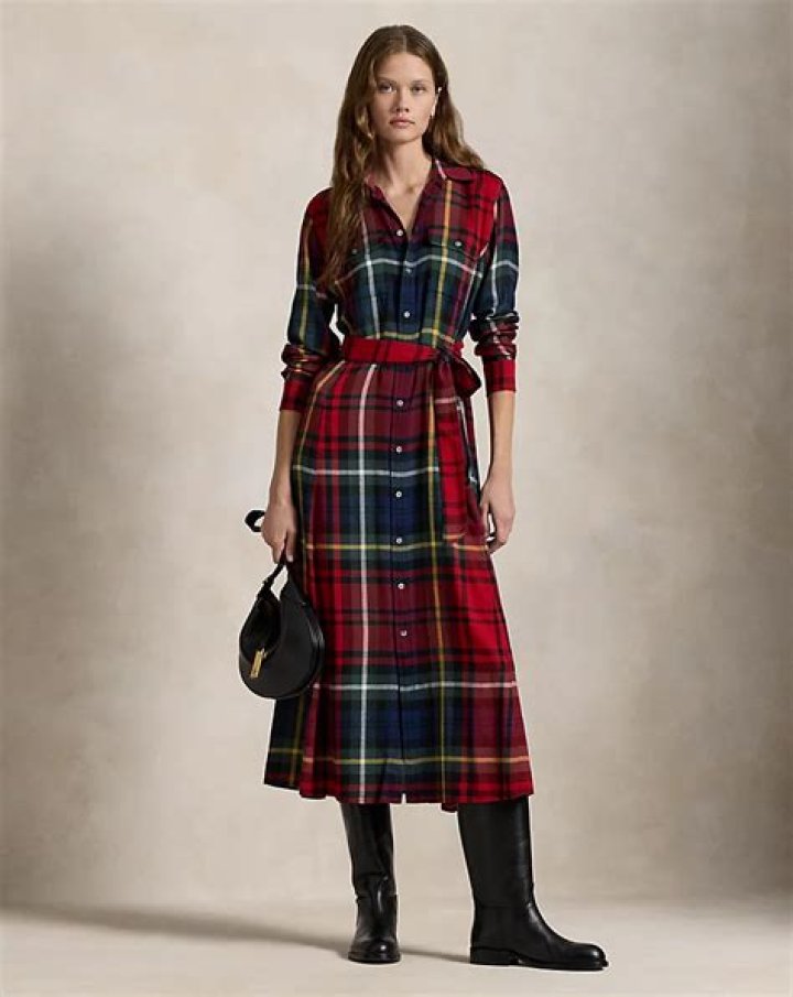 Showstopping Ralph Lauren Plaid Sequin Gown