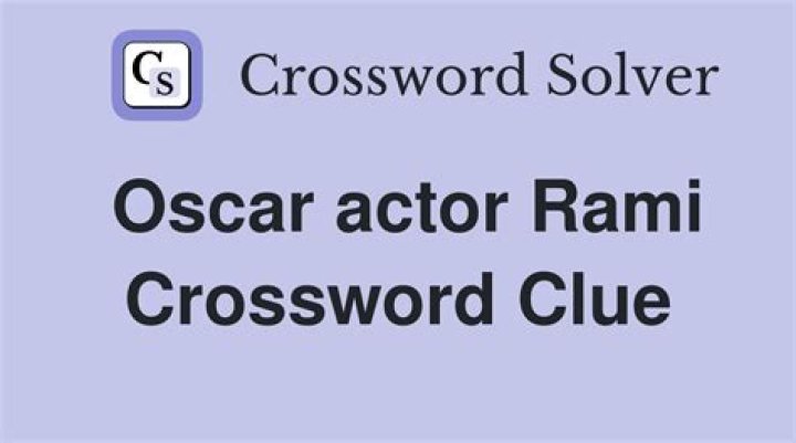 The Ultimate Actor Rami Crossword Puzzle