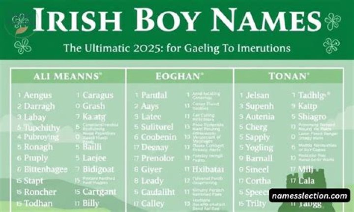 Top Irish Male Names Starting With M